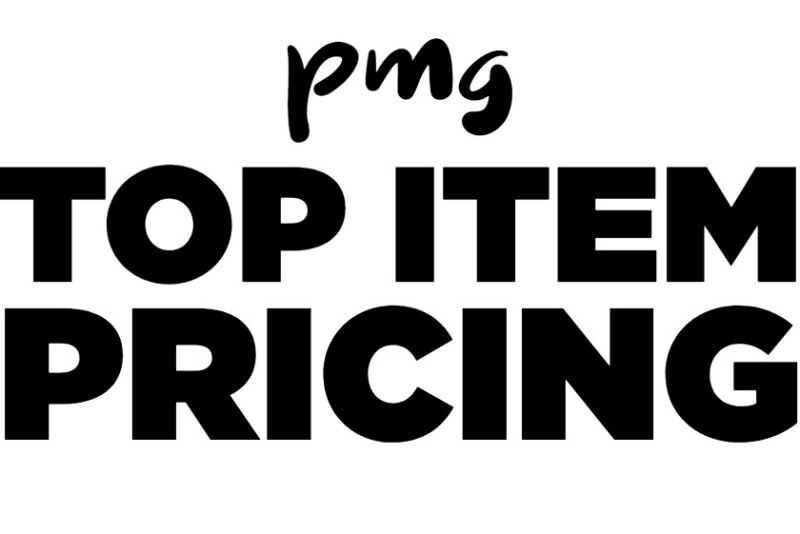PMG top item pricing