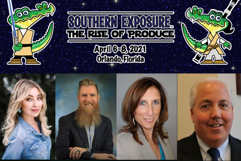 Sarah Frey, Patrick Kelly, Anne-Marie Roerink and Rick Stein are speakers at the Southeast Produce Council's Southern Exposure conference.