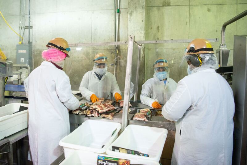 Smithfield pork packing plant workers