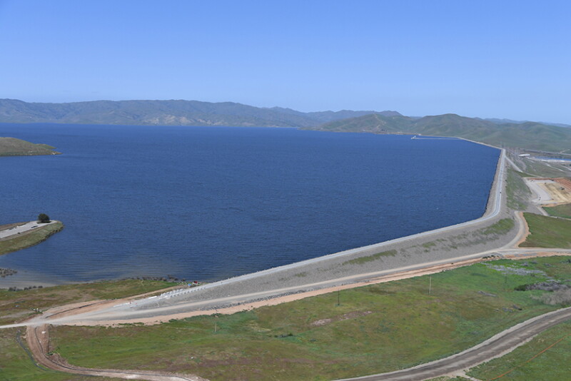 San Luis Reservoir in Merced County. Photo courtesy of Calif. Department of Water Resources