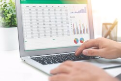 budget on laptop