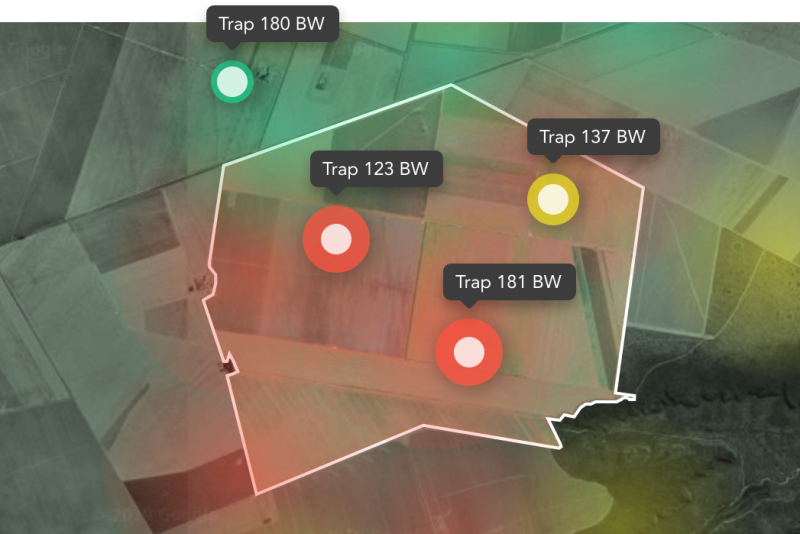 FMC's Arc includes pest pressure heat map dynamically display data from the fields to identify areas where insect pressure is the highest; prevent infestation before it happens; explore historic data from prior weeks; filter by crop and insects