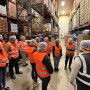Participants in the International Fresh Produce Association’s Produce Safety Immersion Program tour a produce operation during a class trip to Chicago. 