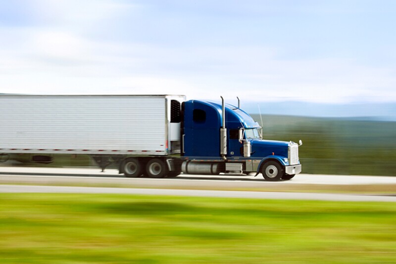 Truck on highway 
