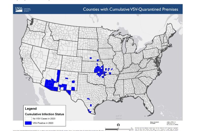 Since the start of the outbreak, 323 VSV-affected premises have been identified.