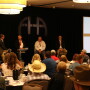 Presenters share ways to maximize profit potential through traditional and digital
avenues. Pictured (l to r): Mark Core, Vermeer Corporation, Bill Dunn, Dunn Herefords, Mark Johnson,
Producers Livestock Marketing, Jason Barber, Superior Livestock.