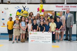 St. Martin North Elementary school administrators, faculty and students were on hand at a March 20 event at the school celebrating a $10,000 Apples4Ed grant through the U.S. Apple Association.