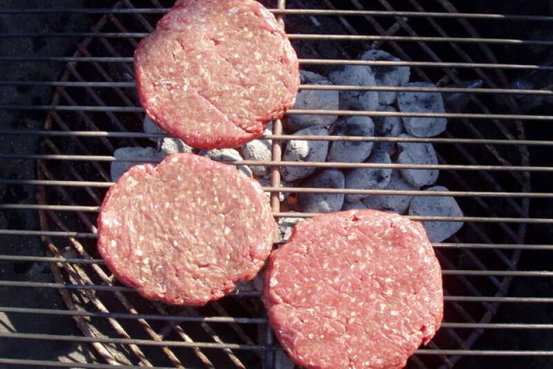 Grilling burgers hamburger beef patty