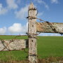 Rustic crossroads sign.
