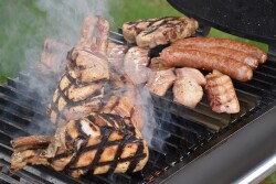 Meat on the grill