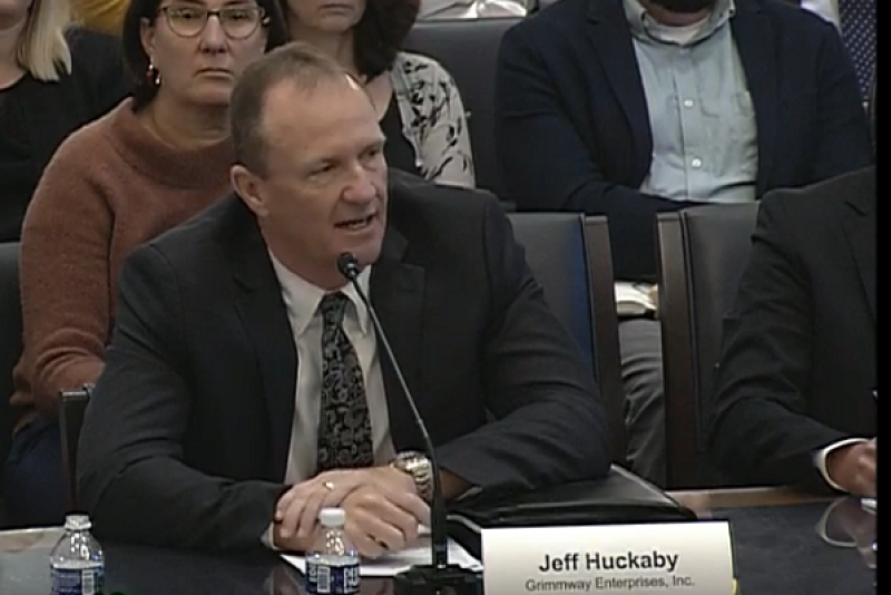 Jeff Huckaby, president of Grimmway Farms/Cal-Organic, testifies before the Biotechnology, Horticulture, and Research Subcommittee hearing 