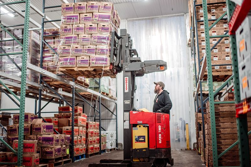 Moving stock at Co-op Partners Warehouse