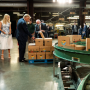 Presidential advisor Ivanka Trump and President Donald Trump on Aug. 24 visit Flavor 1st Growers and Packers at Mills River, N.C., where he announced an extra $1 billion to the Farmers to Families Food Box Program.