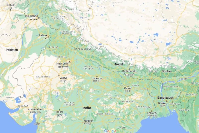 Nepal Map by Google
