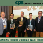  Receiving their GRABIT grant awards at CPS’s  2019 Research Symposium in Austin, Texas from board chair Dave Corsi and technical committee chair Drew McDonald were (pictured left to right):  Dr. Mohit Verma, Purdue University - $30,000 award; Jim Byron, Nano Reagents, LLC - $75,000 award, and Luxin Wang, University of California, Davis - $30,000 award. 
