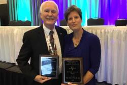 Craig Carter, with his wife Rhonda, after receiving the AAVDL awards.