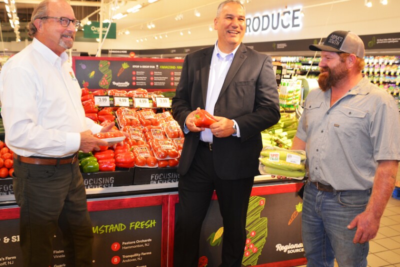 three dudes in a grocery store