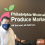 Mike Collazo, head of security at the Philadelphia Wholesale Produce Market, reminds everyone to mask up.
