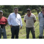 Carlos Genel Valencia (second from left) with workers from Rancho Agua Blanca.