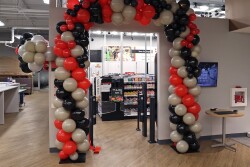balloons at an entry