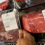Discolored beef at meat case