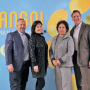The 2018 National Mango Board officers Chris Ciruli (from left), treasurer; Joella Shiba, vice-chairwoman; Marsela McGrane, secretary; and Michael Warren, chairman, assumed their board roles at the board's recent meeting in Portland, Ore.