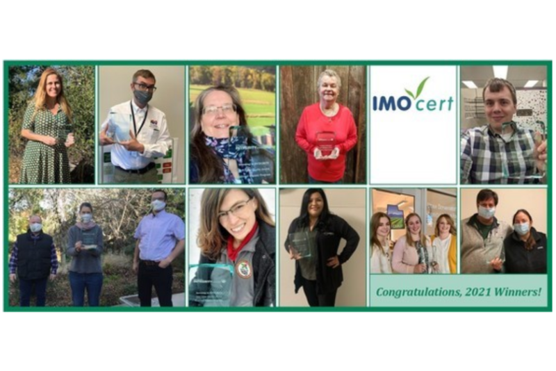 Representatives from certifiers recognized by the USDA are CCOF (clockwise, from top left), Colorado Dept. of Agriculture, Global Organic Alliance, IMOcert, Iowa Dept. of Agriculture and Land Stewards, Yolo County Dept. of Agriculture, Utah Dept. of Agriculture and Food, NOFA-NY Certified Organic and Marin Organic Certified Agriculture