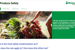 New Jersey Department of Agriculture launched a produce safety website.