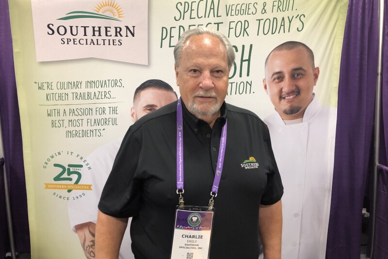 Southern Specialties' Charlie Eagle at a trade show.