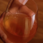 Amber-colored wine