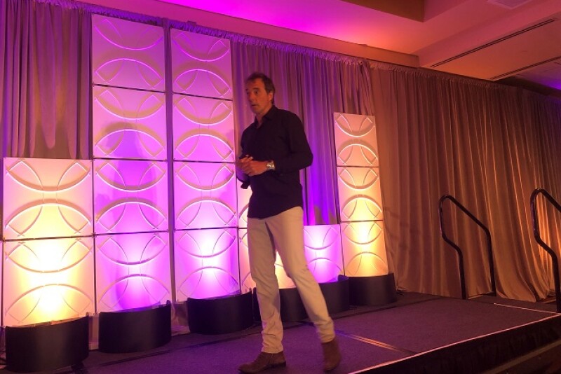 National Geographic writer Dan Buettner spoke at the Produce Marketing Association's Foodservice Conference and Expo.