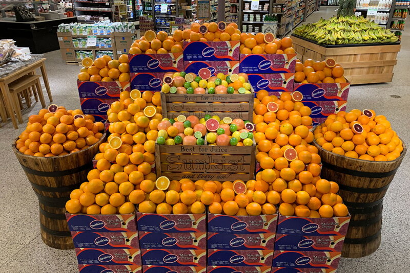 Shown is a citrus entry by Brian Dey of Four Seasons Produce for PMG's Produce Artist Award Series contest. Dey is a multiple-time winner.