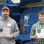 The contest winners – Michael Douglas from Henry County, Kentucky, (right) and Jeremy Smart from Peebles, Ohio (left) – both own carts from that historic first run. 