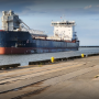 Ship arriving at the Port of Oswego New York