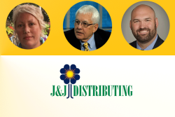 Stephanie Melstrom (from left), Jim Hannagan and John Carkoski make up the J&J Distributing leadership.