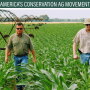 Producer Tommy Young, left, walks out of a Jackson County, Ark., corn field alongside Chris Henry, water management engineer at the University of Arkansas Rice Research and Extension Center.