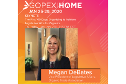 Legislative opportunities for organic produce will be the topic of this session at GOPEX.