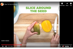 cutting board mango knife