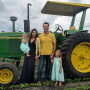 Chris and Kelsey Adams, alongside daughters Audrey, left, and Olivia, grew 300 acres hemp in 2017 and hope to begin marijuana production in 2018.