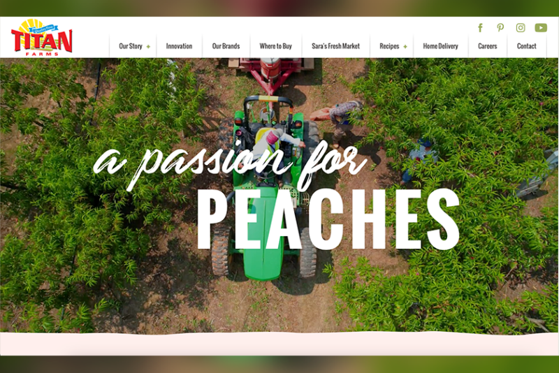 Titan Farms new website screenshot, Aug. 22, 2023