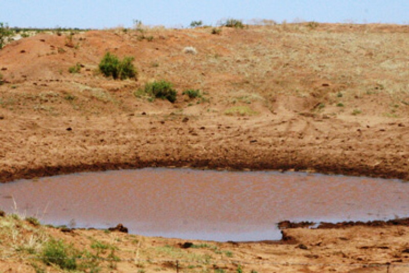 Texas pond drought