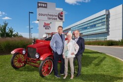 The third generation of the Routhier family owns Courchesne Larose. From left to right: Alain Routhier, Louise Routhier and Michel Routhier.