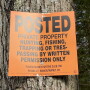 Posted Sign Open Fields