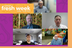 Clockwise from top: Mario Masellis of M.L. Catania Co. Ltd., JP Potters of Boulevard Kitchen & Oyster Bar, Tom Bak of Sysco Canada, Craig Sheridan of Legends Haul Supply Co. and Steve Bamford of Fresh Advancements.