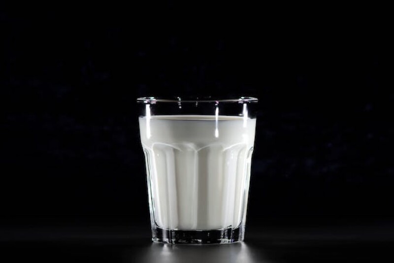 Glass of real milk. 