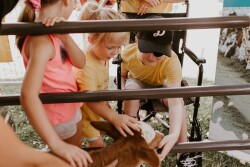 Nebraska kids and calf