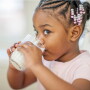 girl drinking milk