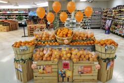 Store display of citrus