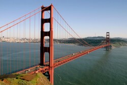 The Golden Gate Bridge in San Francisco.