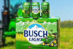 Busch Light and John Deere are teaming up for a special "For the Farmers" beer can. The beer will be sold across the Midwest  May 16-July 3, and $1 from each sale will be be donated to Farm Rescue.